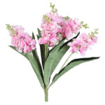 Artificial Pink Orchid Dog Flower Bunch For Decoration