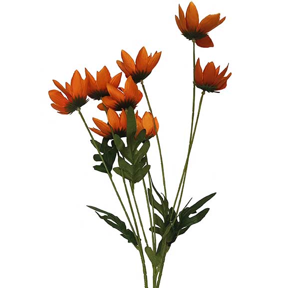 Artificial Clematis Florida Flower orange2
