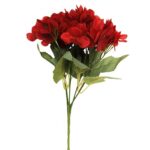 Artificial Hydrangea Flower Mini Bunch red-1